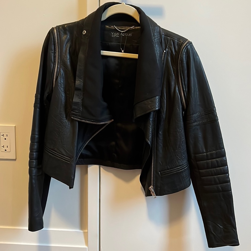 Yigal Azrouel leather bomber jacket